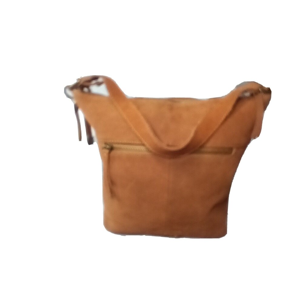 Lucky Brand Carmen Shoulder Bag Brown Suede Leather Small Handbag  Boho Y2K - Picture 2 of 8